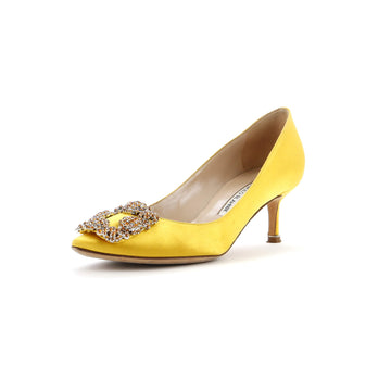 Manolo Blahnik Women's Hangisi Pumps Satin 50