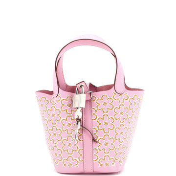Hermes Picotin Lock Bag Lucky Daisy Printed Swift Micro