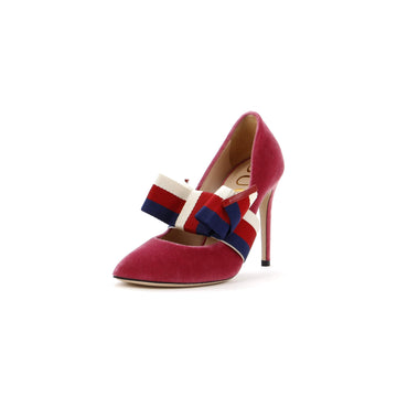 Gucci Women's Pumps with Removable Bow Velvet