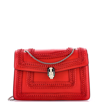 Bvlgari Serpenti Forever Square Shoulder Bag Leather Medium