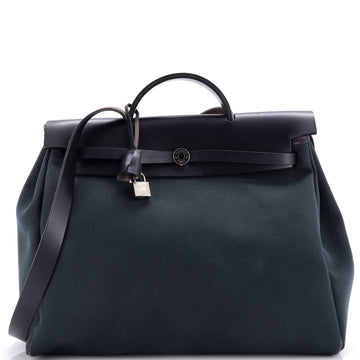 Hermes Herbag Toile and Leather MM