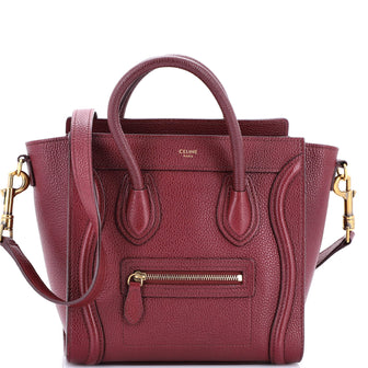 Celine Luggage Bag Grainy Leather Nano