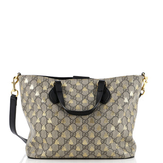 Gucci Convertible Soft Tote Printed GG Coated Canvas Small