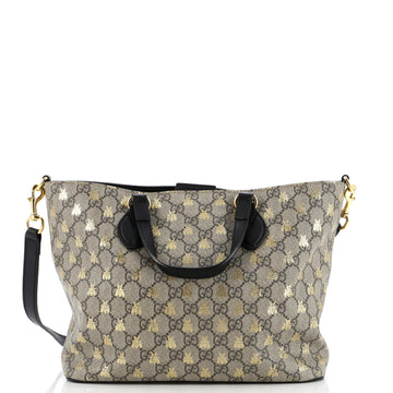 Gucci Convertible Soft Tote Printed GG Coated Canvas Small