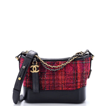 Chanel Gabrielle Hobo Quilted Tweed and Calfskin Small