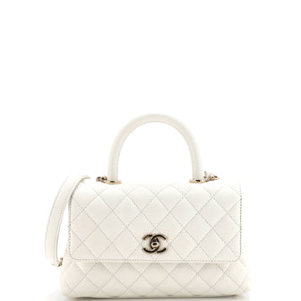Chanel Coco Top Handle Bag Quilted Caviar Mini