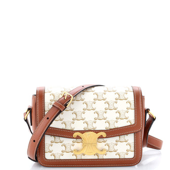 Celine Triomphe Shoulder Bag Triomphe Coated Canvas Teen
