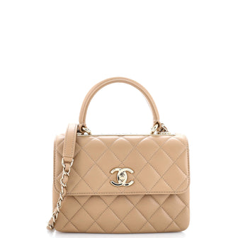 Chanel Trendy CC Top Handle Bag Quilted Lambskin Small