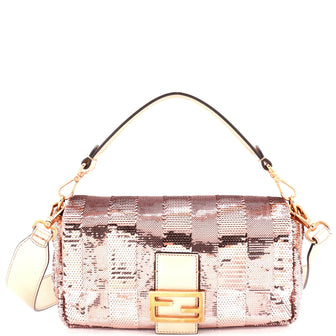 Fendi Baguette NM Bag Pequin Sequins Medium