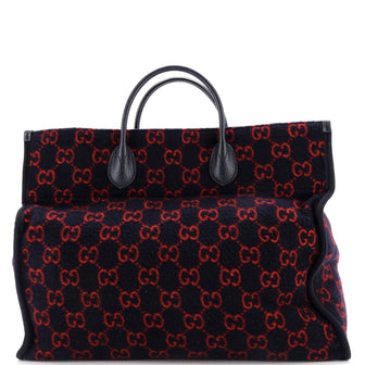 Gucci Shopping Tote GG Wool Large
