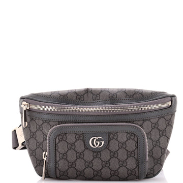 Gucci Ophidia Front Pocket Zip Belt Bag GG Coated Canvas Medium