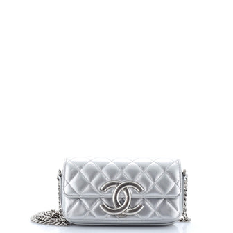 Chanel Giant CC Flap Phone Holder with Chain Quilted Lambskin