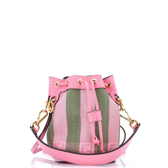 Fendi Mon Tresor Bucket Bag Pequin Raffia Mini