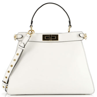 Fendi x Versace Fendace Peekaboo ISeeU Bag Leather with Printed Zucca Leather Interior Medium