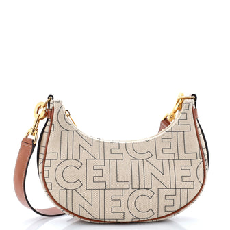 Celine Ava Bag Logo All Over Textile Medium