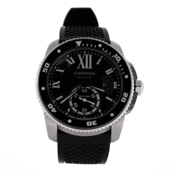 Cartier Calibre de Cartier Automatic Watch Stainless Steel and Rubber with Ceramic 42