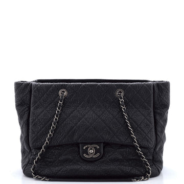Chanel Front Pocket Shopping Tote Quilted Calfskin Medium
