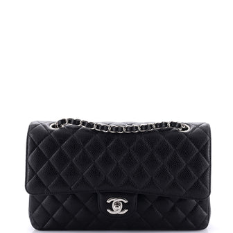 Chanel Classic Double Flap Bag Quilted Caviar Medium
