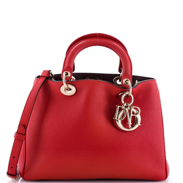 Christian Dior Diorissimo Tote Pebbled Leather Medium