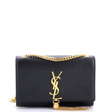 Saint Laurent Classic Monogram Tassel Crossbody Bag Leather Small