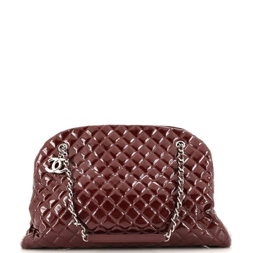 Chanel Just Mademoiselle Bag Quilted Patent Maxi