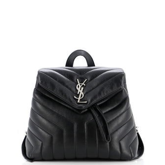 Saint Laurent LouLou Backpack Matelasse Chevron Leather Small