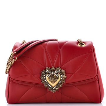 Dolce & Gabbana Devotion Crossbody Bag Quilted Leather Large
