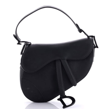 Christian Dior Saddle Handbag Leather Medium