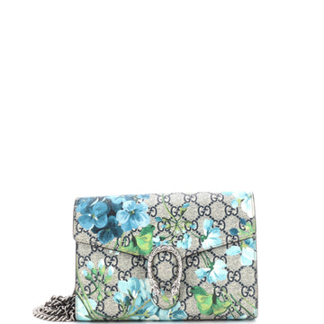 Gucci Dionysus Chain Wallet Blooms Print GG Coated Canvas Long