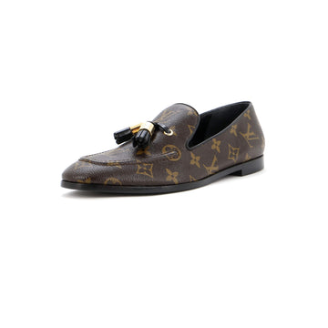 Louis Vuitton Women's Society Loafers Monogram Canvas