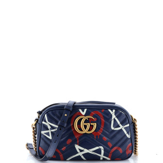 Gucci GG Marmont Shoulder Bag GucciGhost Matelasse Leather Small