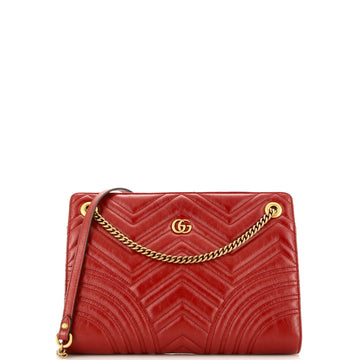 Gucci GG Marmont Accordion Shoulder Bag Matelasse Leather Medium