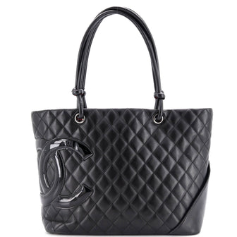 Chanel Cambon Tote Quilted Leather Large