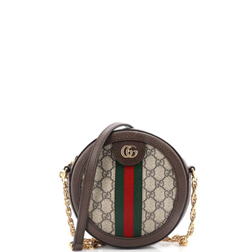 Gucci Ophidia Round Shoulder Bag GG Coated Canvas Mini