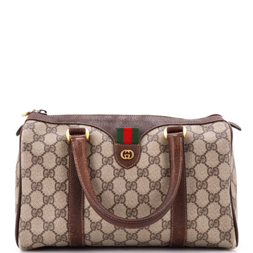 Gucci Vintage Interlocking G Boston Bag GG Coated Canvas Medium