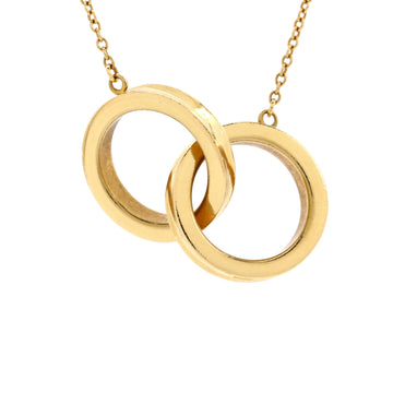 Tiffany & Co. 1837 Interlocking Circles Pendant Necklace 18K Yellow Gold Small