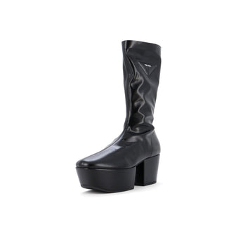 Prada Women's Platform Knee Boots Leather