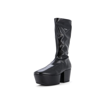 Prada Women's Platform Knee Boots Leather