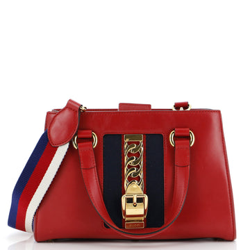 Gucci Sylvie Top Handle Tote Leather Medium