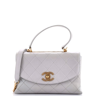 Chanel Trendy Spirit Top Handle Bag Quilted Lambskin Medium