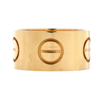 Cartier Love Band Ring 18K Yellow Gold Wide
