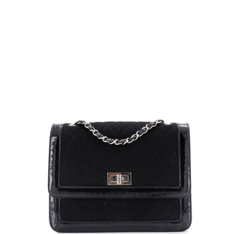 Chanel Reissue Flap Bag Quilted Jersey with Patent Mini