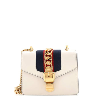 Gucci Sylvie Chain Shoulder Bag Leather Mini