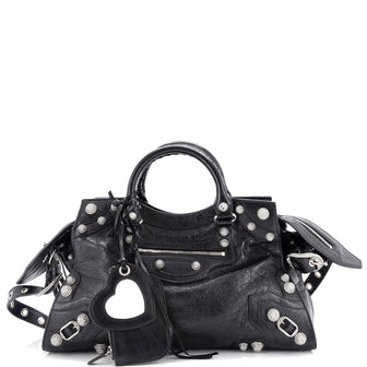 Balenciaga Neo Cagole City Bag Leather with Crystals Medium