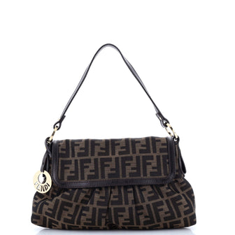 Fendi Chef Flap Bag Zucca Canvas Small