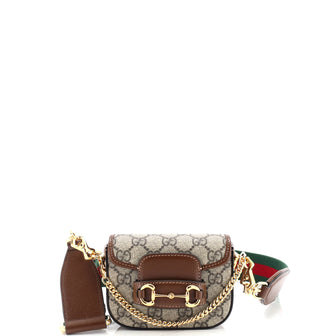 Gucci Horsebit 1955 Flap Wallet with Strap GG Coated Canvas