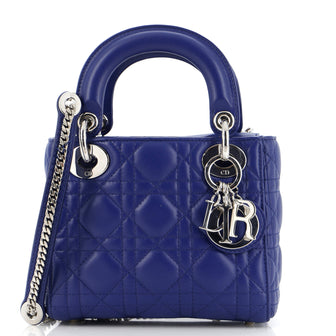 Christian Dior Lady Dior Chain Bag Cannage Quilt Lambskin Mini