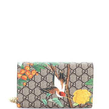 Gucci Chain Wallet Tian Print GG Coated Canvas