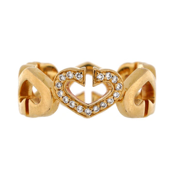Cartier C Heart de Cartier Ring 18K Yellow Gold with Diamonds