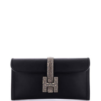 Hermes Jige Elan Clutch Swift with Lizard 29
